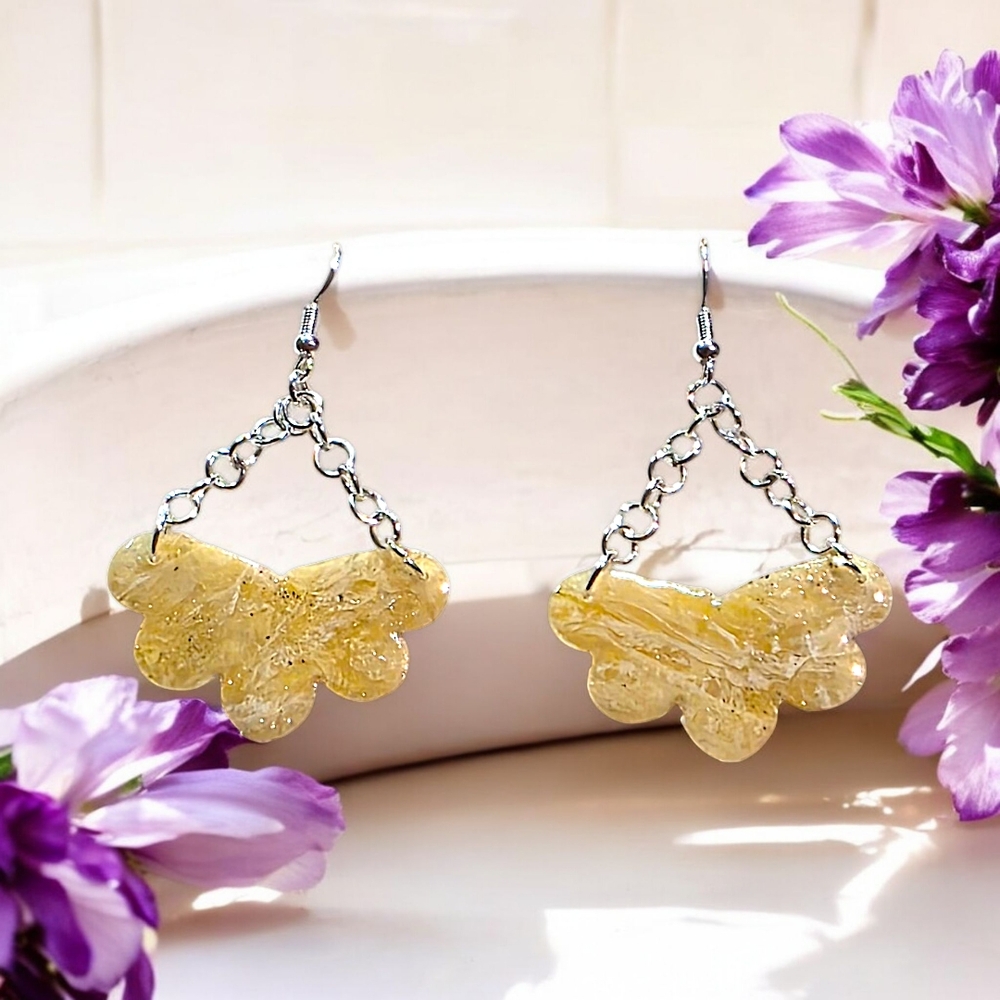 Handmade CloudBurst Drop Polymer Clay Earrings